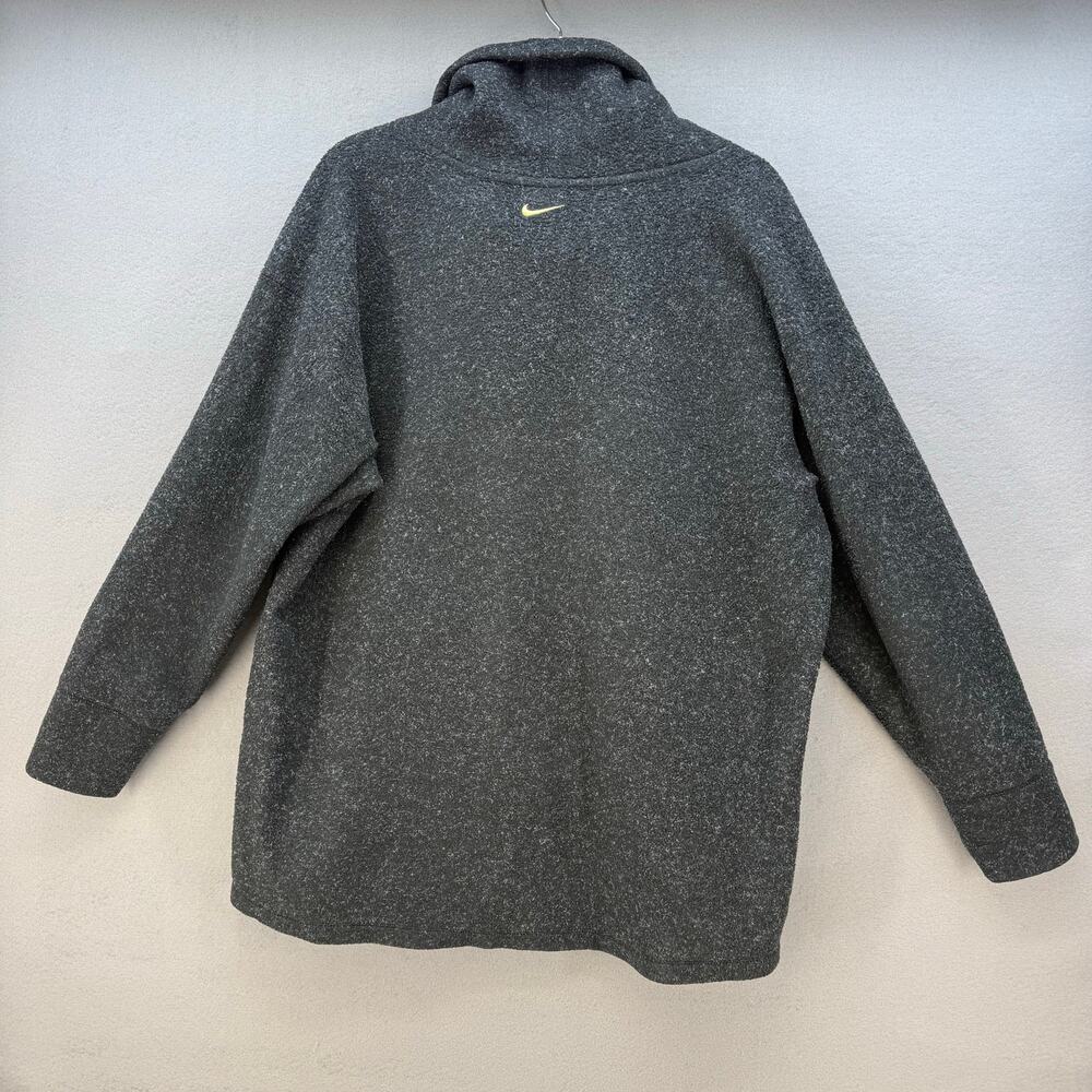 Nike Therma Fleece Women's M Black Gold Sweatshirt Cowl Neck Pullover Athleisure - Picture 2 of 10